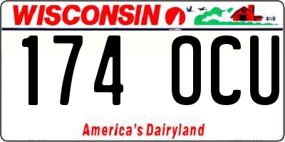 WI license plate 174OCU