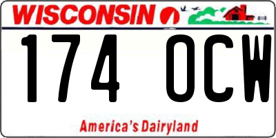 WI license plate 174OCW