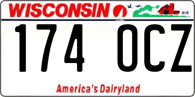 WI license plate 174OCZ