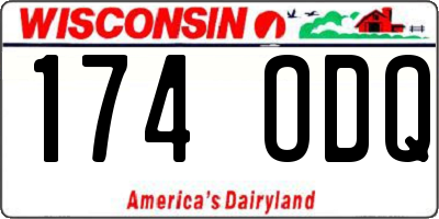 WI license plate 174ODQ
