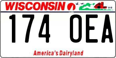 WI license plate 174OEA