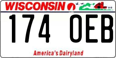 WI license plate 174OEB