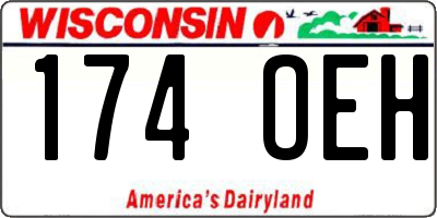 WI license plate 174OEH