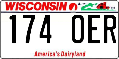 WI license plate 174OER