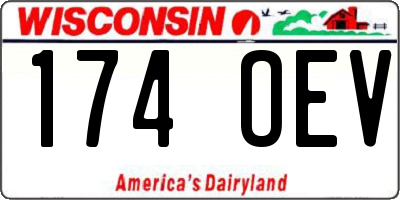 WI license plate 174OEV