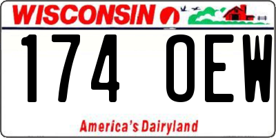 WI license plate 174OEW