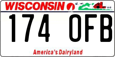 WI license plate 174OFB