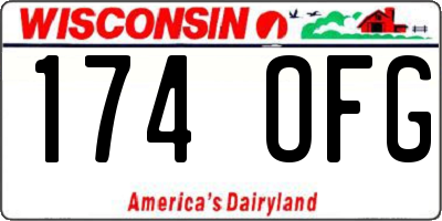 WI license plate 174OFG