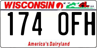 WI license plate 174OFH