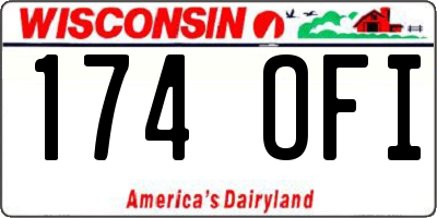 WI license plate 174OFI
