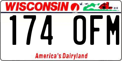 WI license plate 174OFM