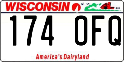 WI license plate 174OFQ