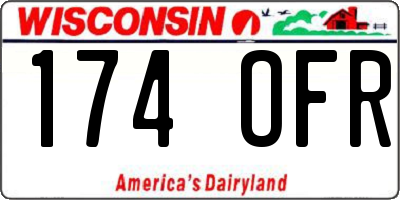 WI license plate 174OFR