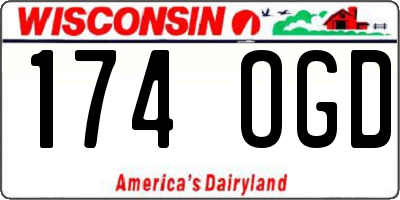 WI license plate 174OGD