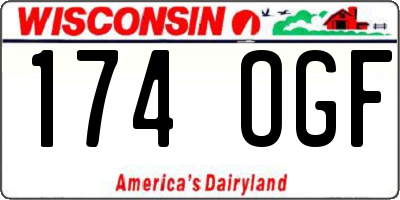 WI license plate 174OGF