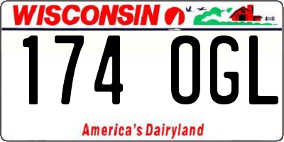 WI license plate 174OGL