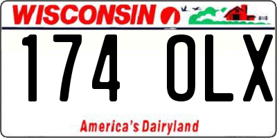 WI license plate 174OLX