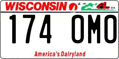 WI license plate 174OMO