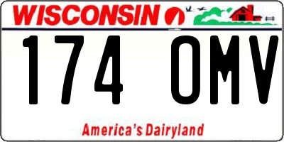 WI license plate 174OMV