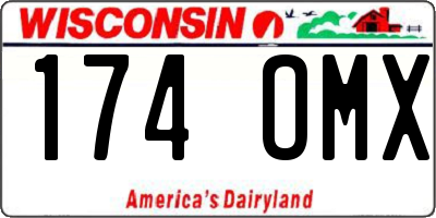 WI license plate 174OMX