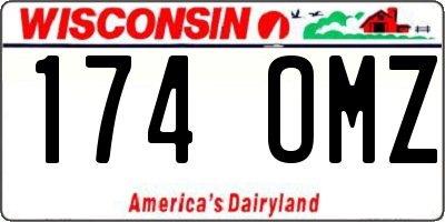 WI license plate 174OMZ