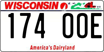 WI license plate 174OOE