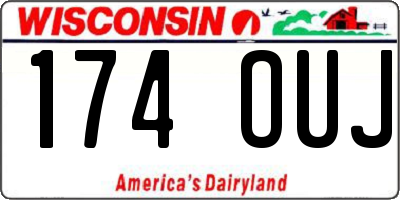 WI license plate 174OUJ