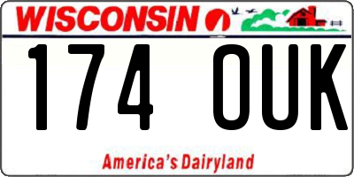 WI license plate 174OUK