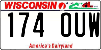WI license plate 174OUW