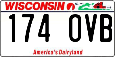 WI license plate 174OVB