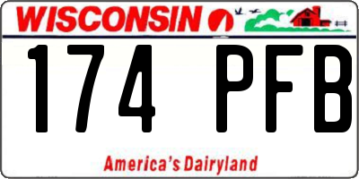 WI license plate 174PFB