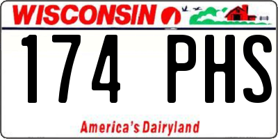 WI license plate 174PHS