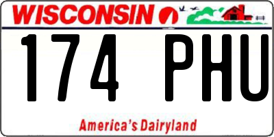 WI license plate 174PHU