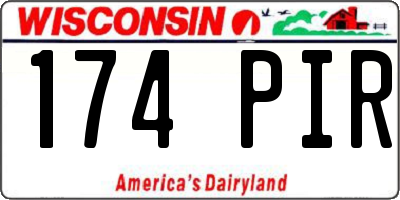 WI license plate 174PIR