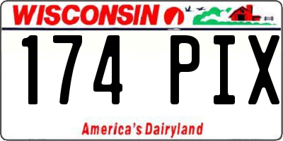 WI license plate 174PIX