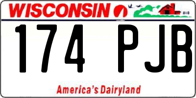 WI license plate 174PJB
