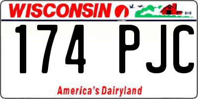 WI license plate 174PJC