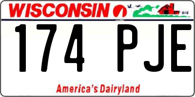 WI license plate 174PJE