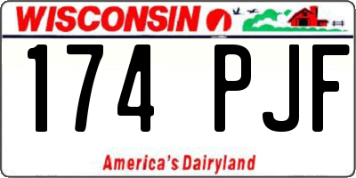 WI license plate 174PJF