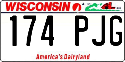 WI license plate 174PJG