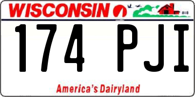 WI license plate 174PJI