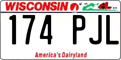 WI license plate 174PJL