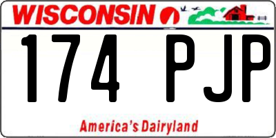 WI license plate 174PJP