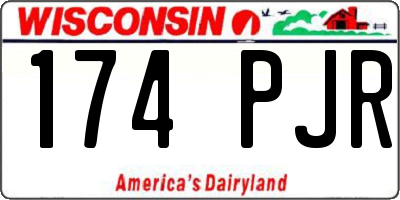 WI license plate 174PJR