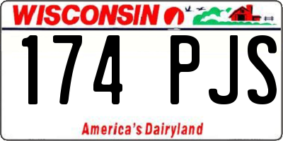 WI license plate 174PJS