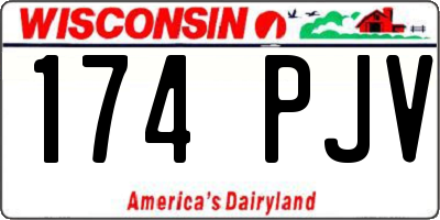 WI license plate 174PJV