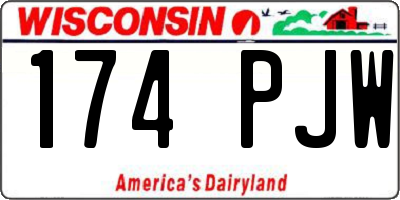 WI license plate 174PJW
