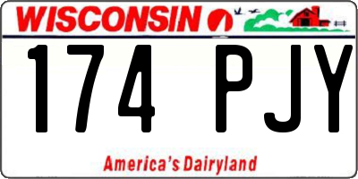 WI license plate 174PJY