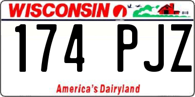 WI license plate 174PJZ
