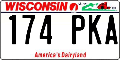 WI license plate 174PKA
